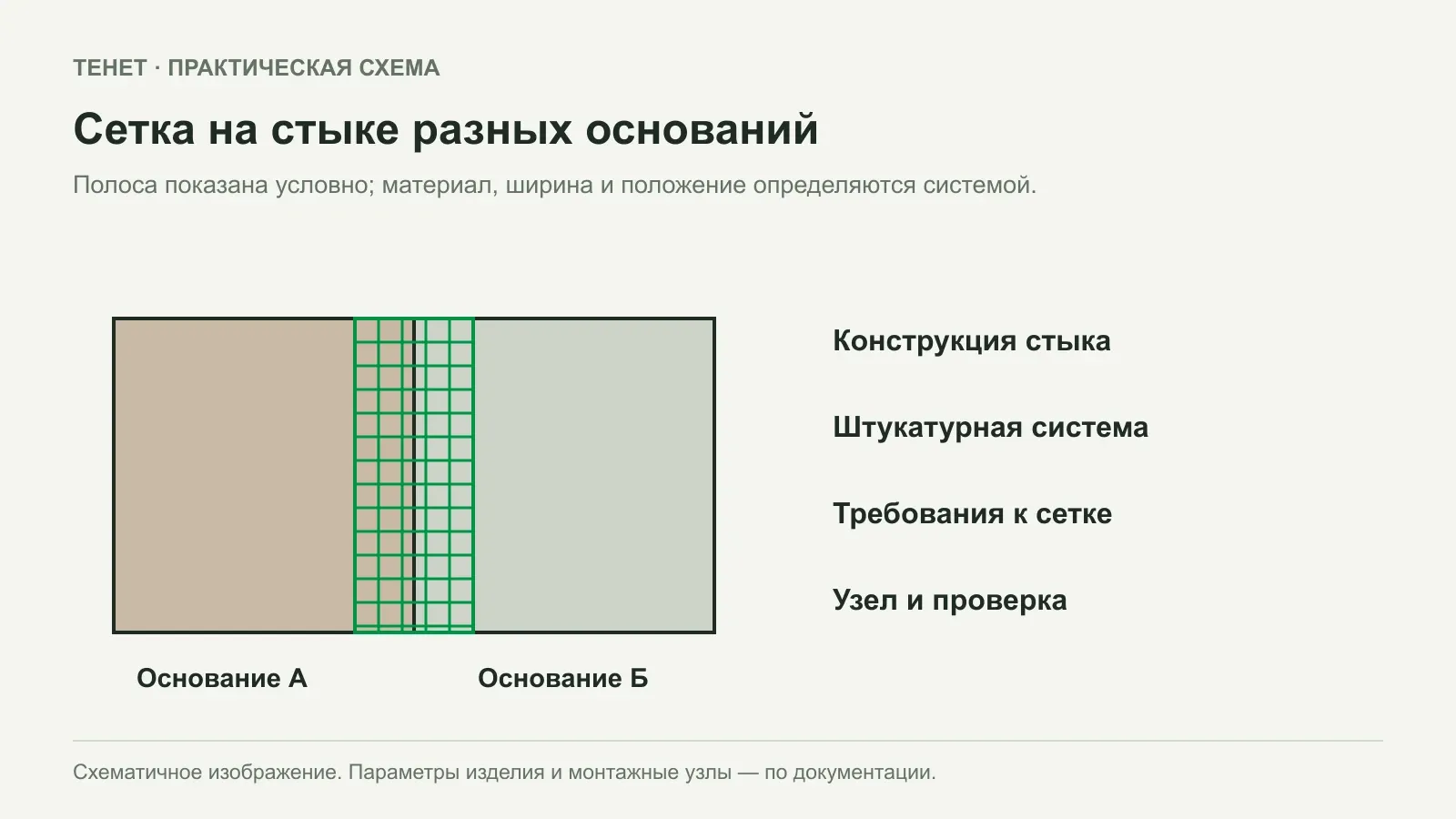 Штукатурная сетка на стыке разных оснований: что проверить