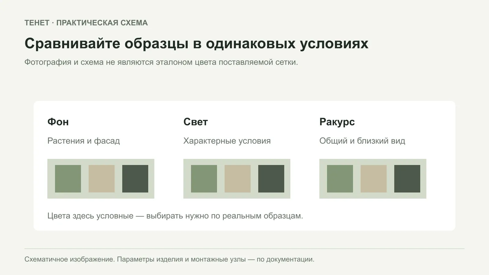 Как подобрать цвет садовой сетки по реальным образцам