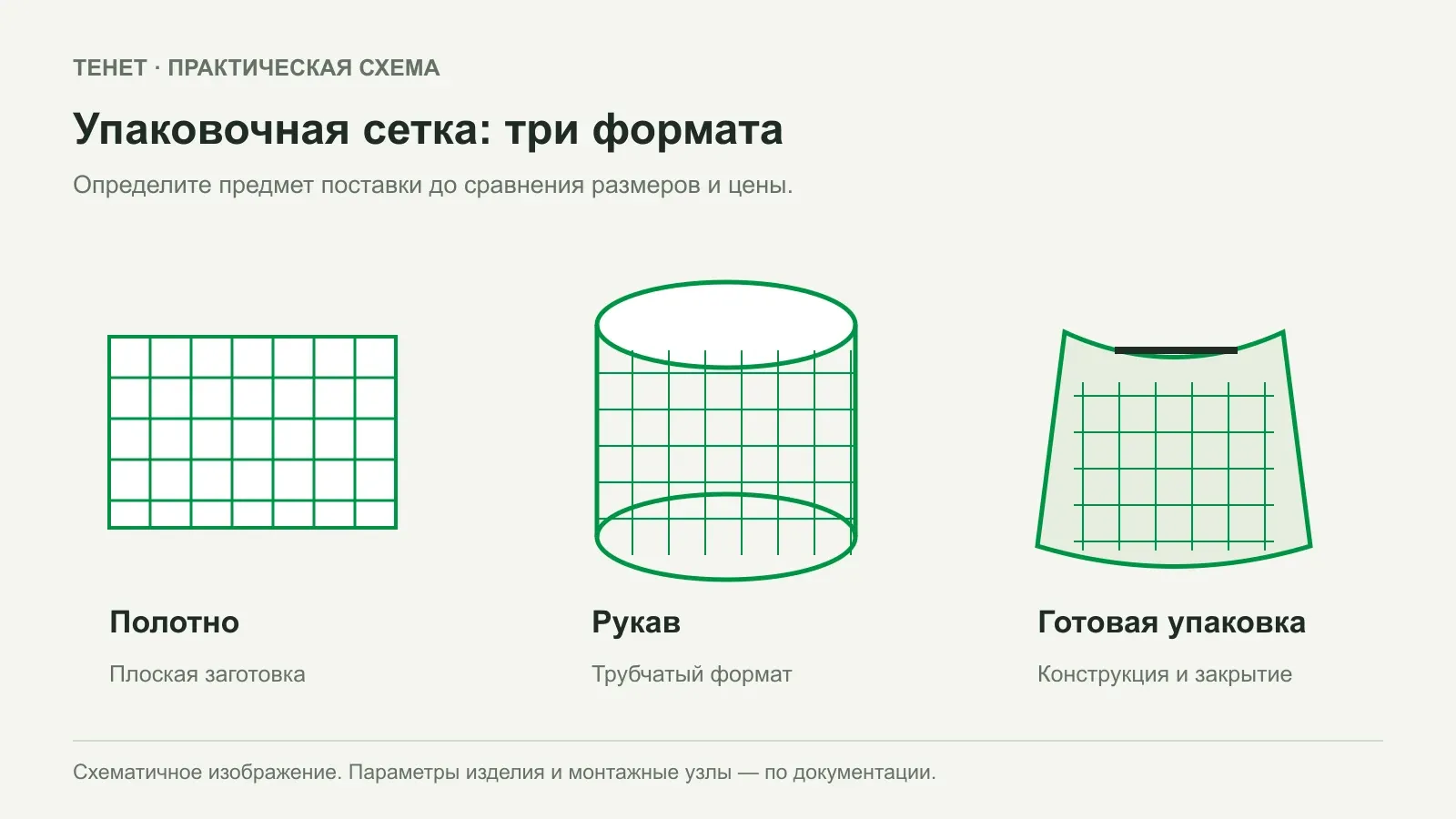 Упаковочная сетка в рулоне, рукав и сетка-мешок: как выбрать формат